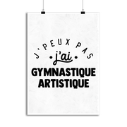 Affiche j'peux pas j'ai gymnastique artistique 2