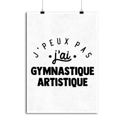 Affiche j'peux pas j'ai gymnastique artistique 2