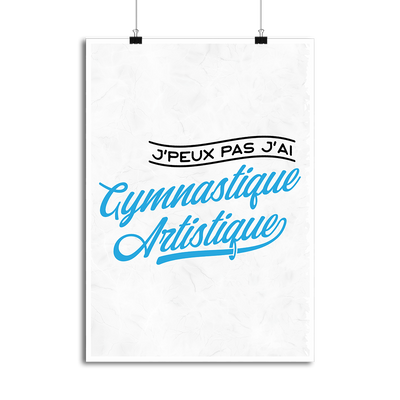 Affiche j'peux pas j'ai gymnastique artistique