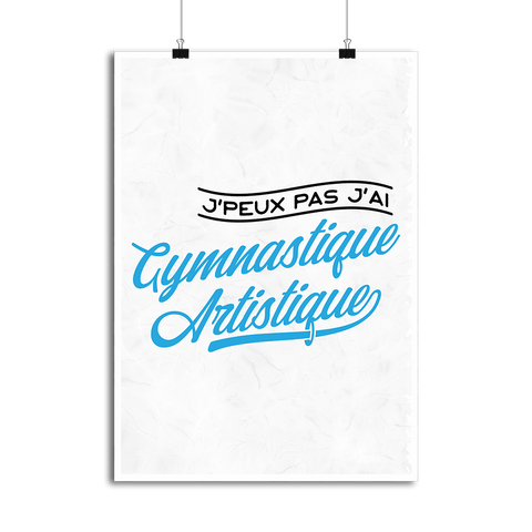 Affiche j'peux pas j'ai gymnastique artistique