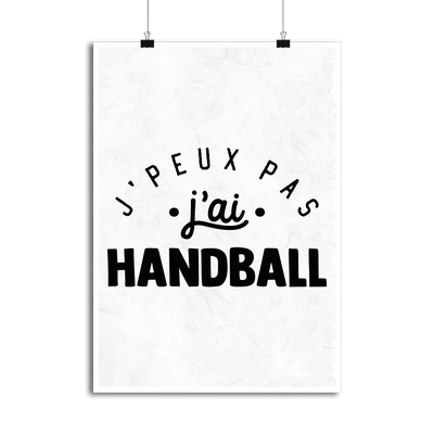 Affiche j'peux pas j'ai handball 2