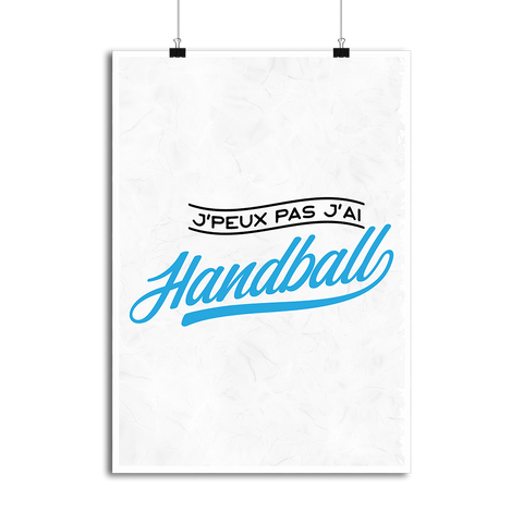 Affiche j'peux pas j'ai handball