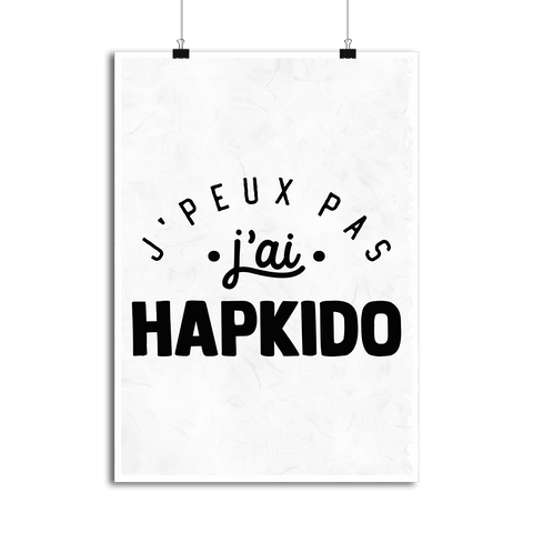 Affiche j'peux pas j'ai hapkido 2