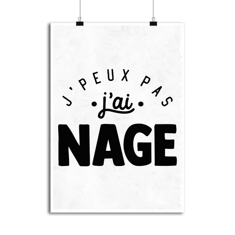 Affiche j'peux pas j'ai nage 2