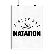 Affiche j'peux pas j'ai natation 2