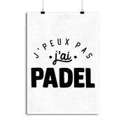 Affiche j'peux pas j'ai padel 2