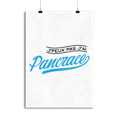 Affiche j'peux pas j'ai pancrace