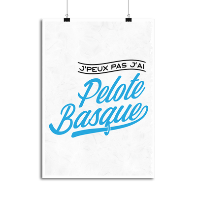 Affiche j'peux pas j'ai pelote basque