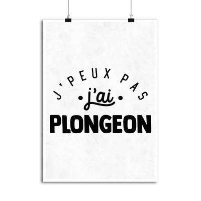 Affiche j'peux pas j'ai plongeon 2