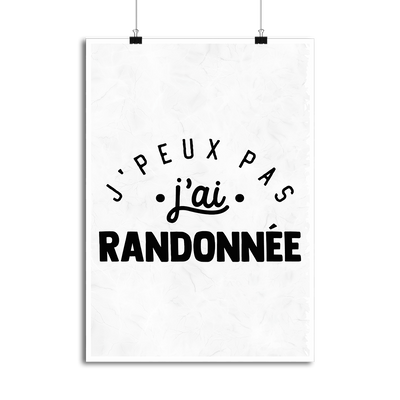 Affiche j'peux pas j'ai randonnée 2