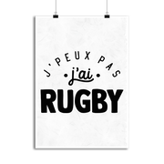 Affiche j'peux pas j'ai rugby 2