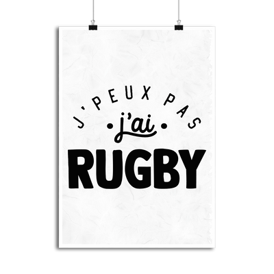 Affiche j'peux pas j'ai rugby 2