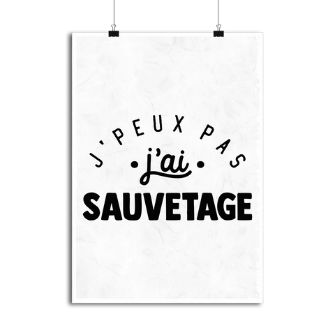 Affiche j'peux pas j'ai sauvetage 2