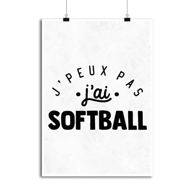 Affiche j'peux pas j'ai softball 2