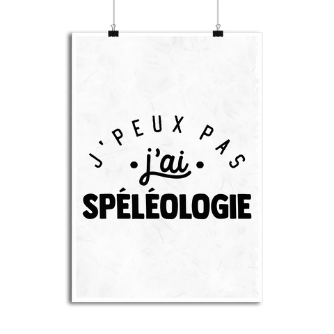 Affiche j'peux pas j'ai spéléologie 2