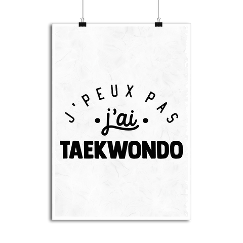 Affiche j'peux pas j'ai taekwondo 2