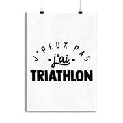 Affiche j'peux pas j'ai triathlon 2