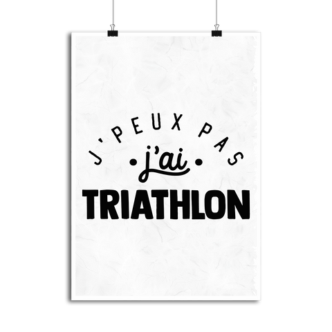 Affiche j'peux pas j'ai triathlon 2
