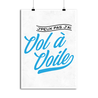 Affiche j'peux pas j'ai vol à voile