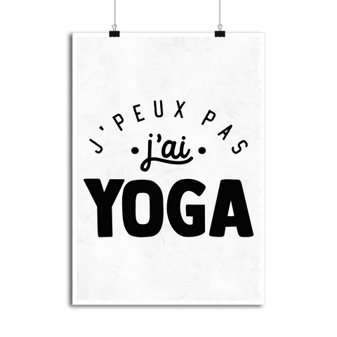 Affiche j'peux pas j'ai yoga 3