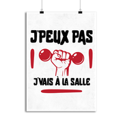 Affiche j'peux pas j'vais à la salle