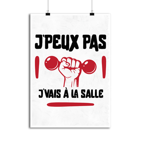 Affiche j'peux pas j'vais à la salle