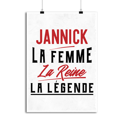 Affiche jannick la femme la reine la légende