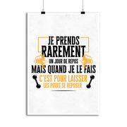 Affiche je laisse les poids se reposer