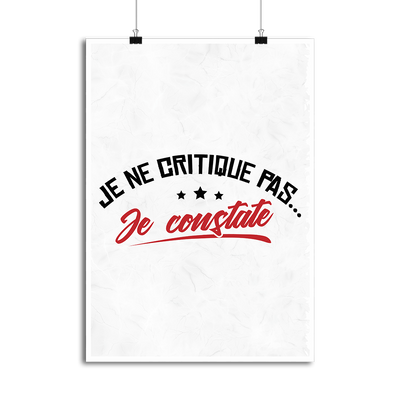 Affiche je ne critique pas