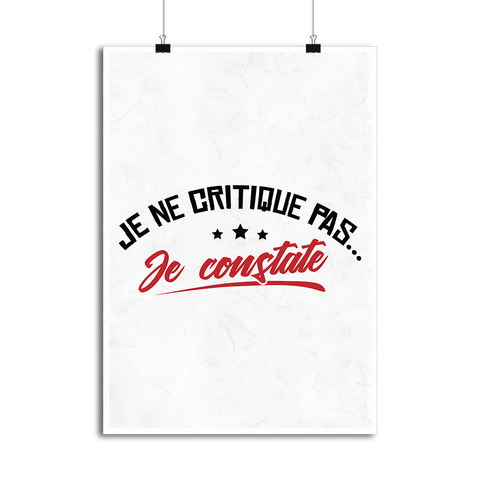 Affiche je ne critique pas