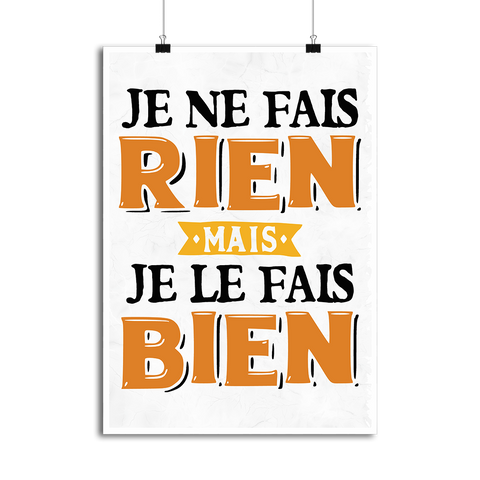 Affiche je ne fais rien