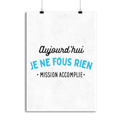 Affiche je ne fous rien