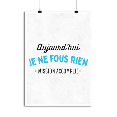 Affiche je ne fous rien