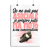 Affiche je ne suis pas asociale