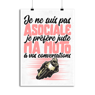 Affiche je ne suis pas asociale