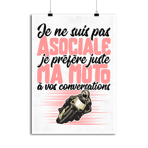 Affiche je ne suis pas asociale