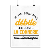 Affiche je ne suis pas débile