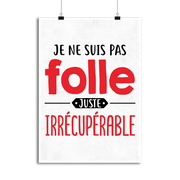 Affiche je ne suis pas folle