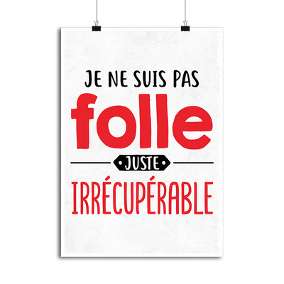 Affiche je ne suis pas folle