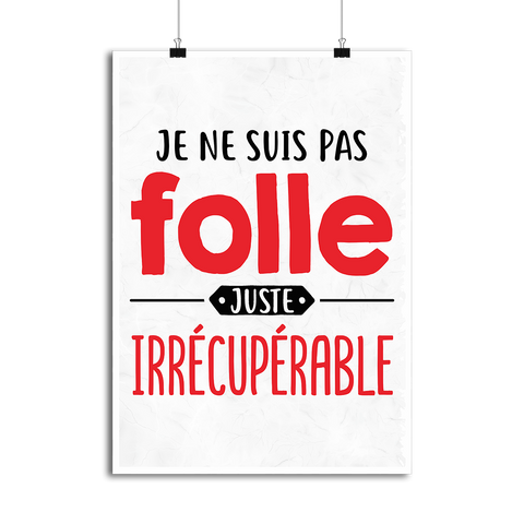 Affiche je ne suis pas folle