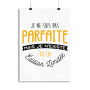 Affiche je ne suis pas parfaite