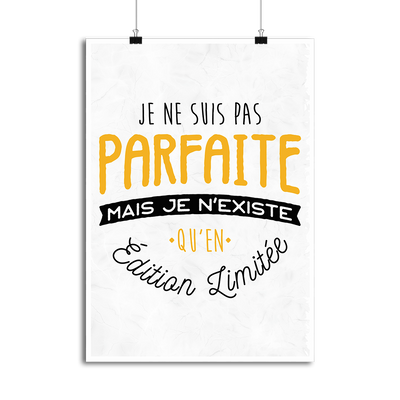 Affiche je ne suis pas parfaite