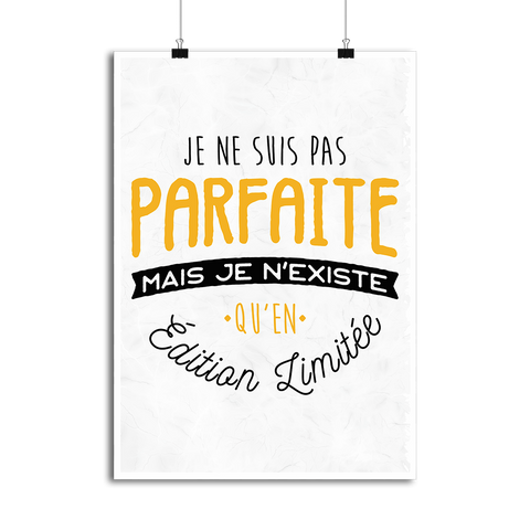Affiche je ne suis pas parfaite