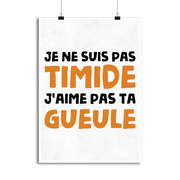 Affiche je ne suis pas timide