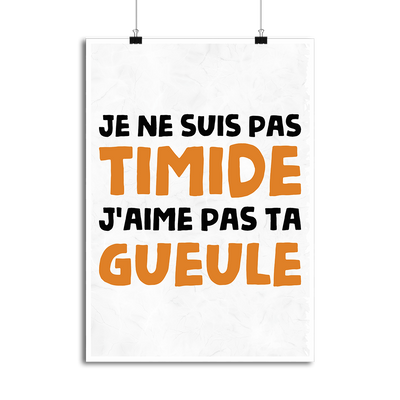 Affiche je ne suis pas timide