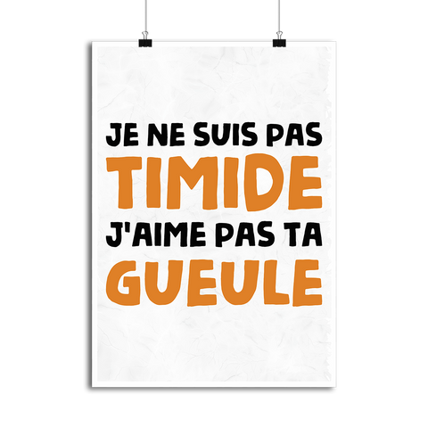 Affiche je ne suis pas timide
