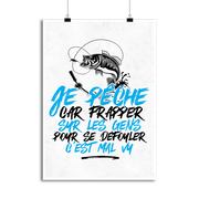 Affiche je pêche pour me défouler