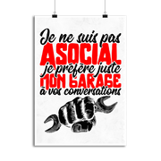 Affiche je préfère mon garage