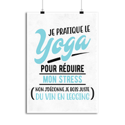 Affiche je pratique le yoga
