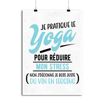 Affiche je pratique le yoga